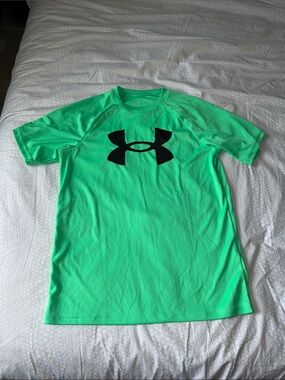 Under Armour Neon Green Performance Logo Tee